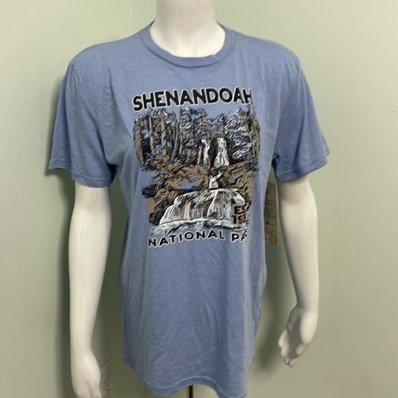 Shenandoah National Park short sleeve periwinkle blue tee small NEW - Picture 1 of 5